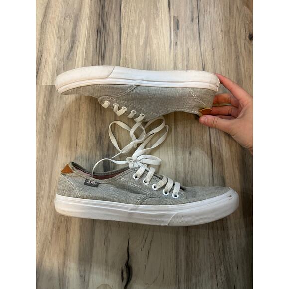 Vans Camden Sneakers Womens Size 9 Chambray Gray / English Rose Gray Skate Shoes - Picture 3 of 8